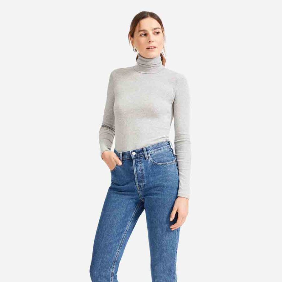 ⁦Basic Micro Rib Turtleneck⁩ - الصورة ⁦3⁩